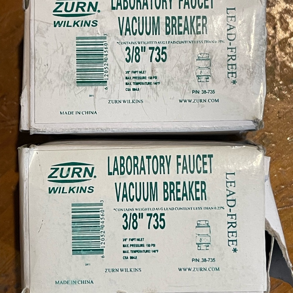 Zurn Laboratory Faucet Vacuum Breaker
